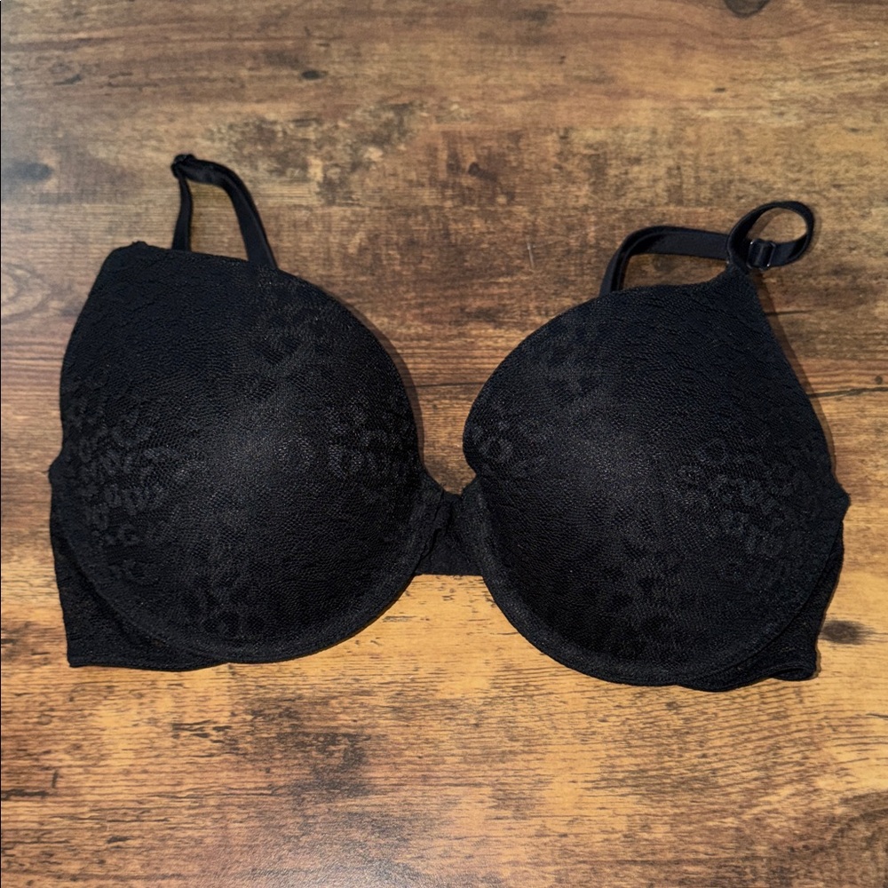 PINK Victoria's Secret Black Textured Bra
